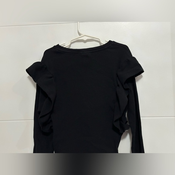 Zara: Girls Ruffle Long Sleeve Top- Size 13-14 - Picture 4 of 6